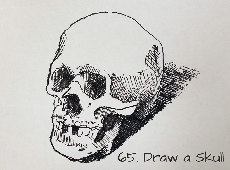 Creative Sketch Hardest Thing To Draw Like A Skull with Pencil