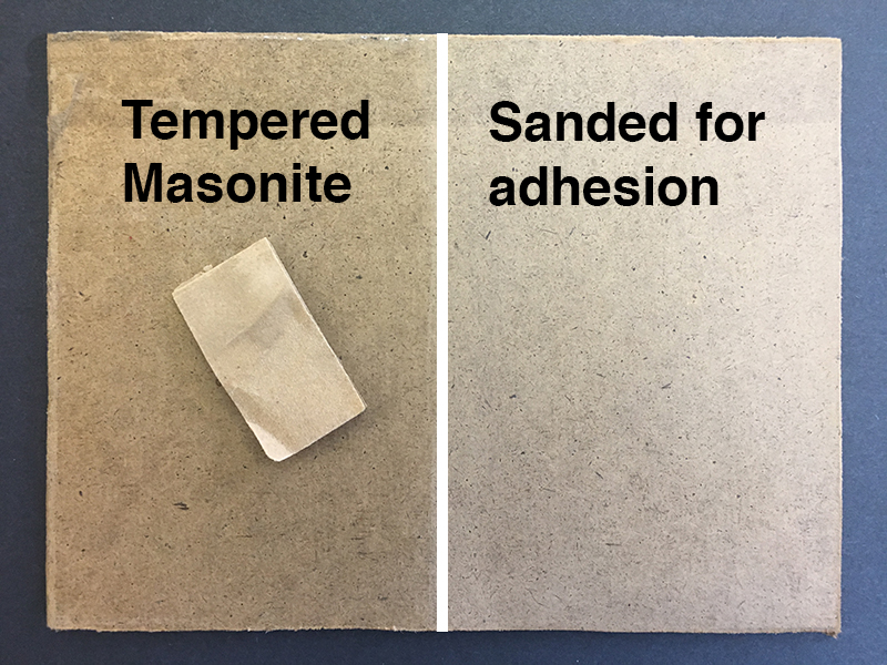 A panel with sandpaper