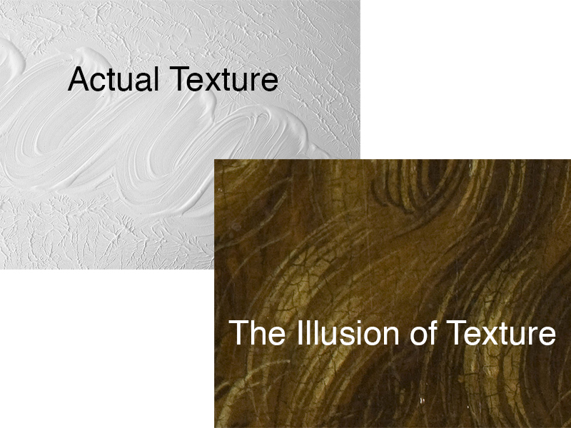 Illusion of texture vs. actual texture