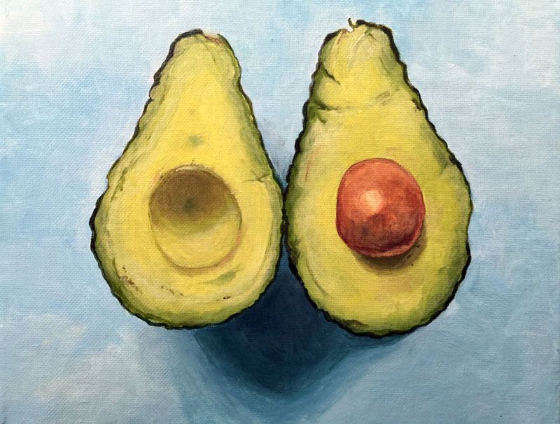 Acrylic Painting Lesson - Avocados