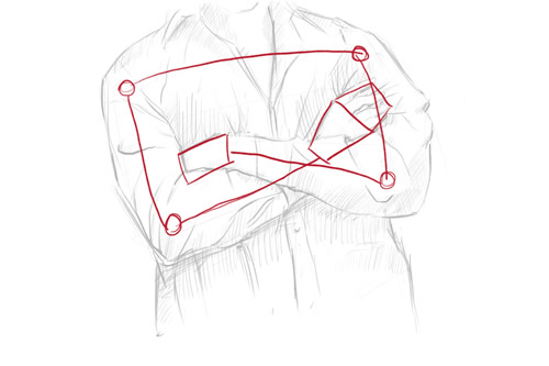 How to Draw Crossed Arms-Figure with Arms Crossed