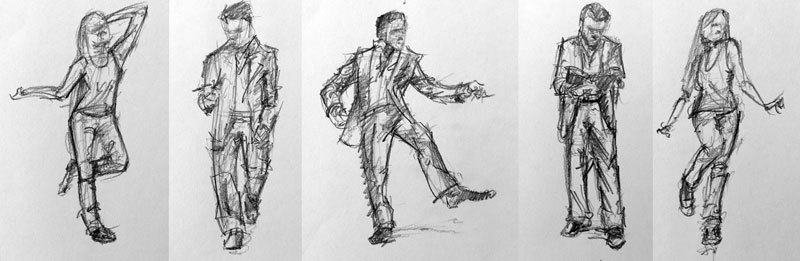 Gesture drawing examples