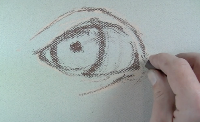 Paint an Eye Step 1 - Draw the contours