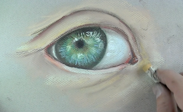 Additional skin tones are painted and blended into the surface