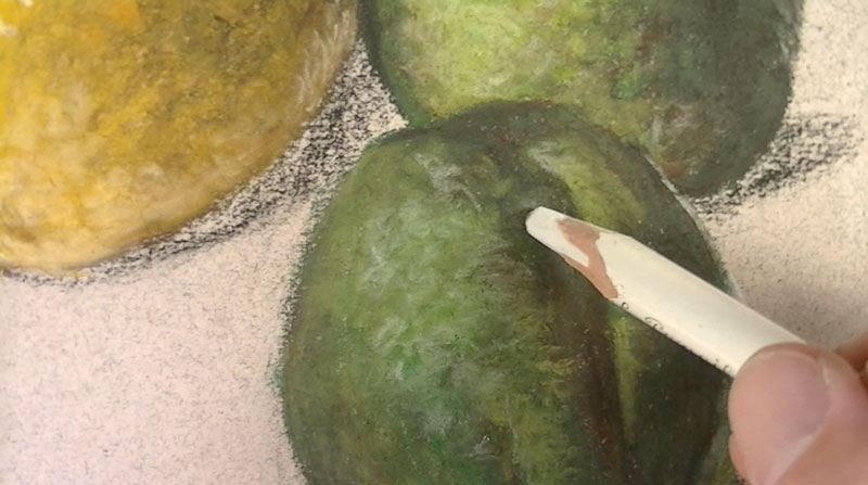 Finishing the drawing of the second lime