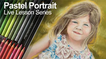 Portrait with pastels and pastel pencils