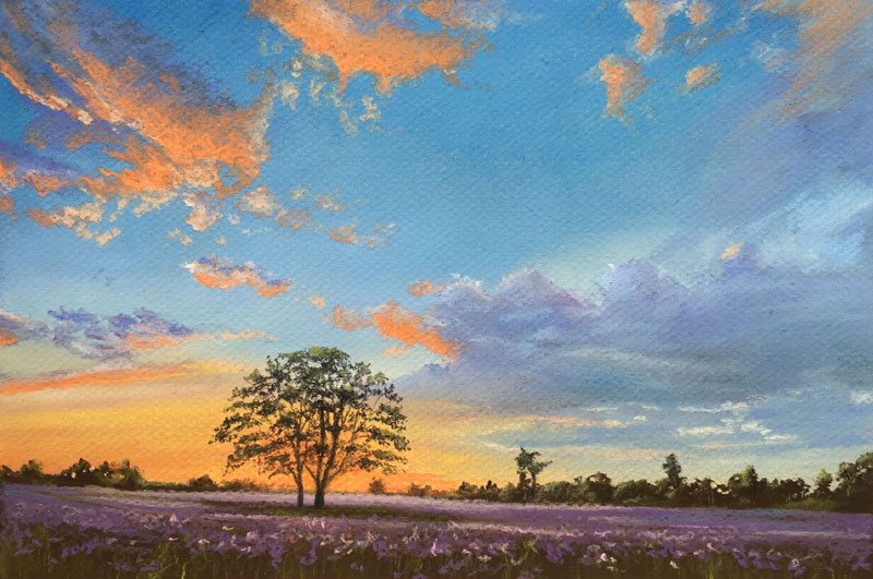 Draw a Dramatic Sunset With Pastels