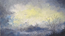 Dry wash technique with pastels