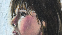 Oil Pastel Portrait From Live Lesson
