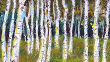 Oil pastel landscape with trees lesson