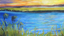 Wet wash technique with pastels