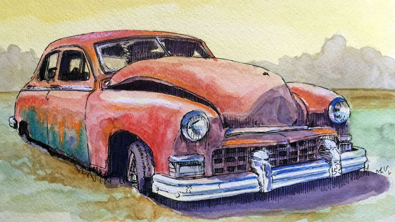 Drawing idea - old car