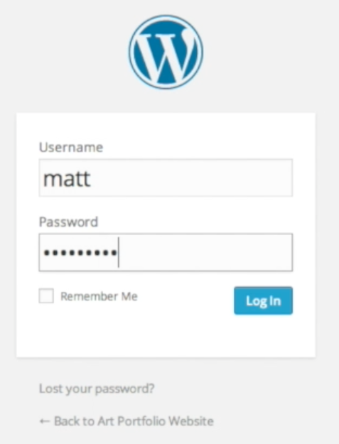 Login to WordPress