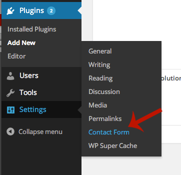 Contact Form Settings