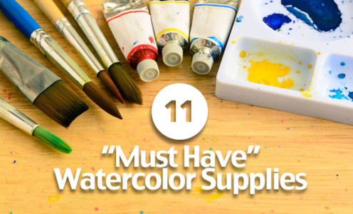 11 Must Have Watercolor Supplies For Beginners   Musthavewatercolorpaintingsupplies 496x300 