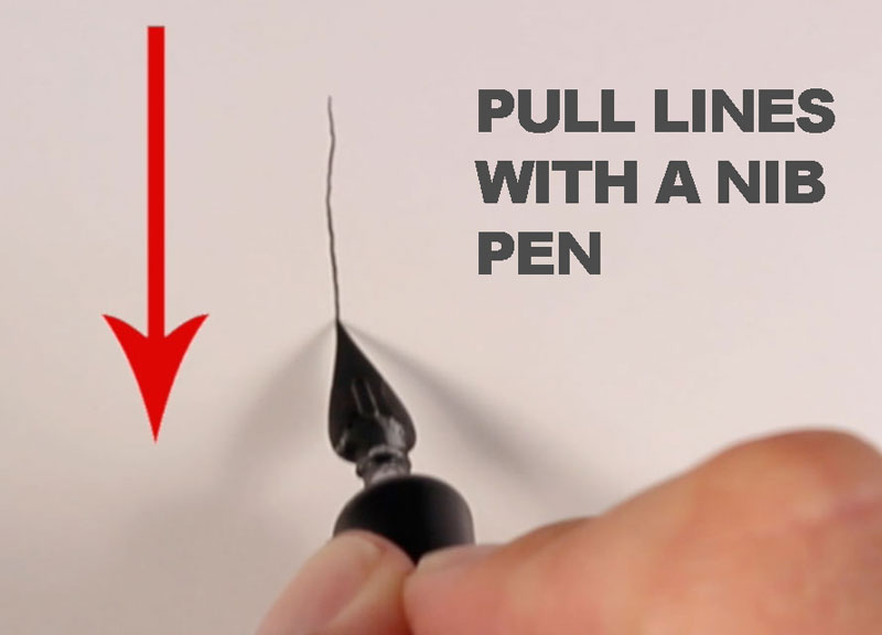 Pull Lines With a Nib Pen