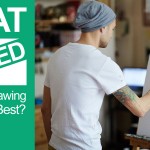 Drawing on a flat surface vs a tilted surface or easel