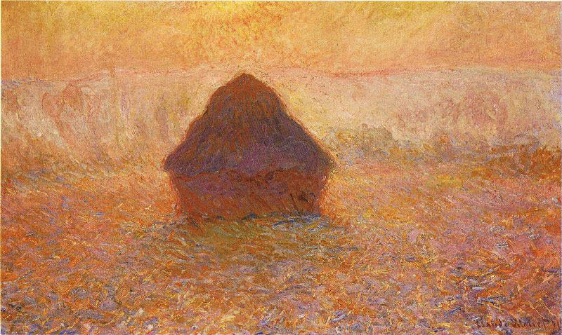 Monet Haystack Sun int he Mist