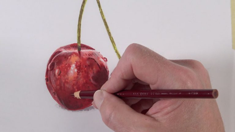 How to Draw Cherries with Colored Pencils and Markers