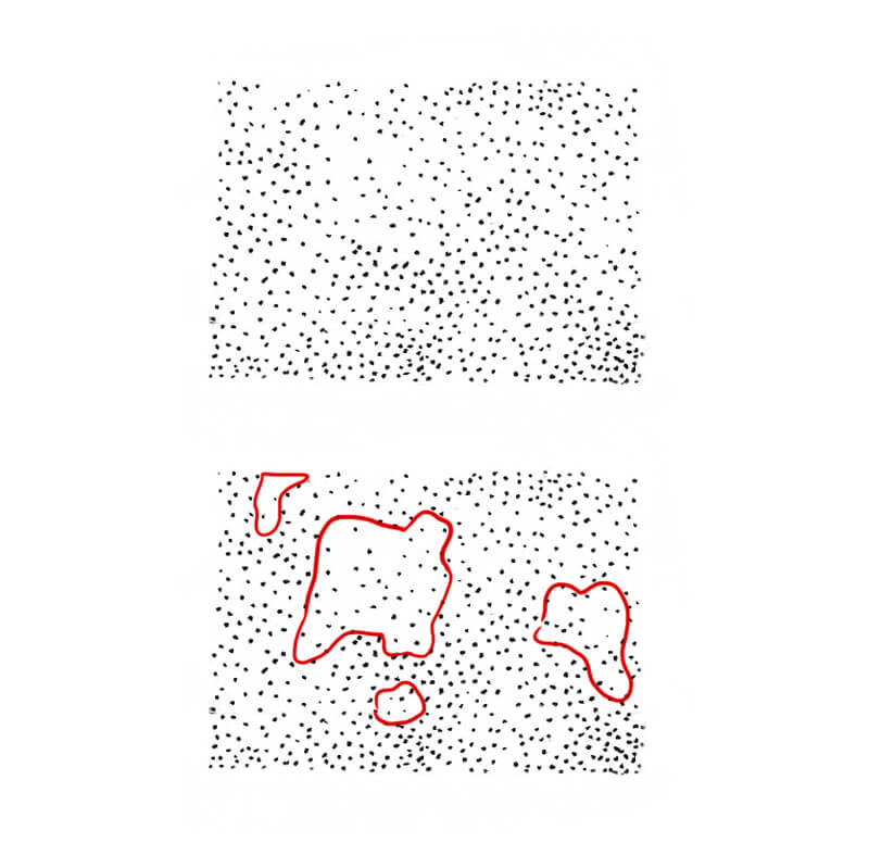 Balancing dots in a stippled drawing