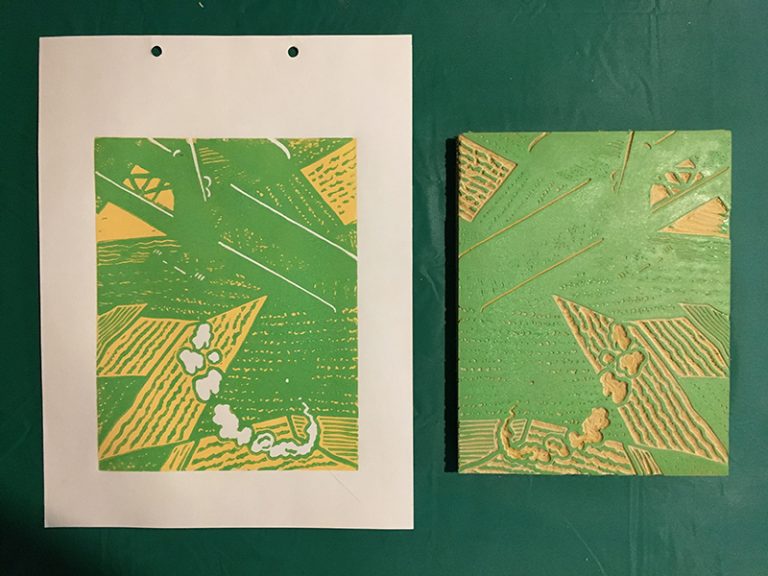 Reduction Printmaking with Linoleum