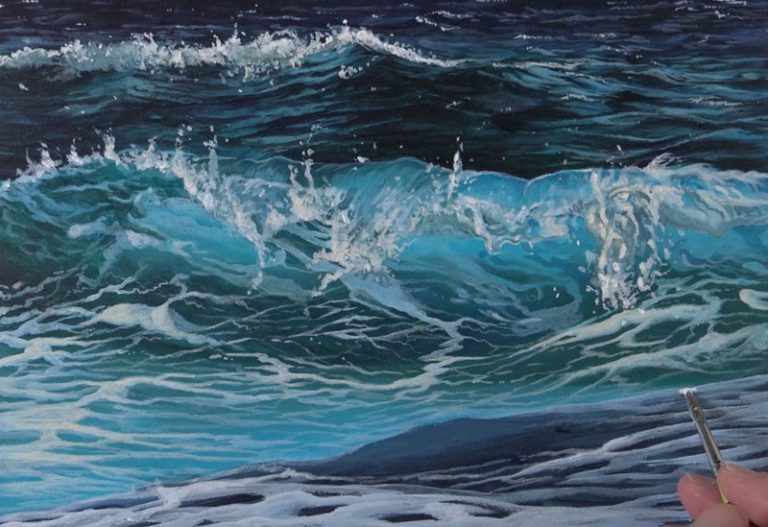 How to Paint Waves with Acrylics