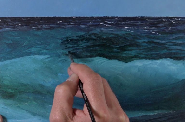 easy painting waves