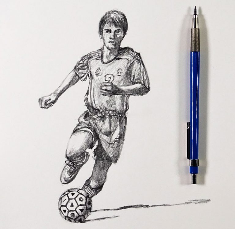 How to Sketch a Soccer Player 30 Minute Drawing Exercise