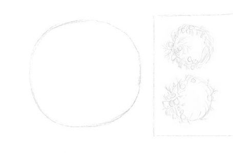 How to Draw a Holiday Christmas Wreath