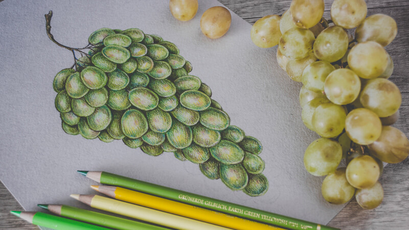 How to draw a bunch of grapes  YouTube