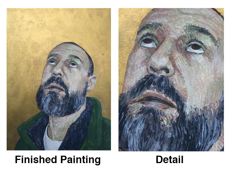 Portrait with Egg Tempera