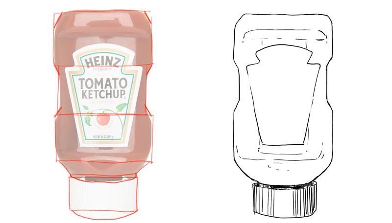 ketchup bottle drawing