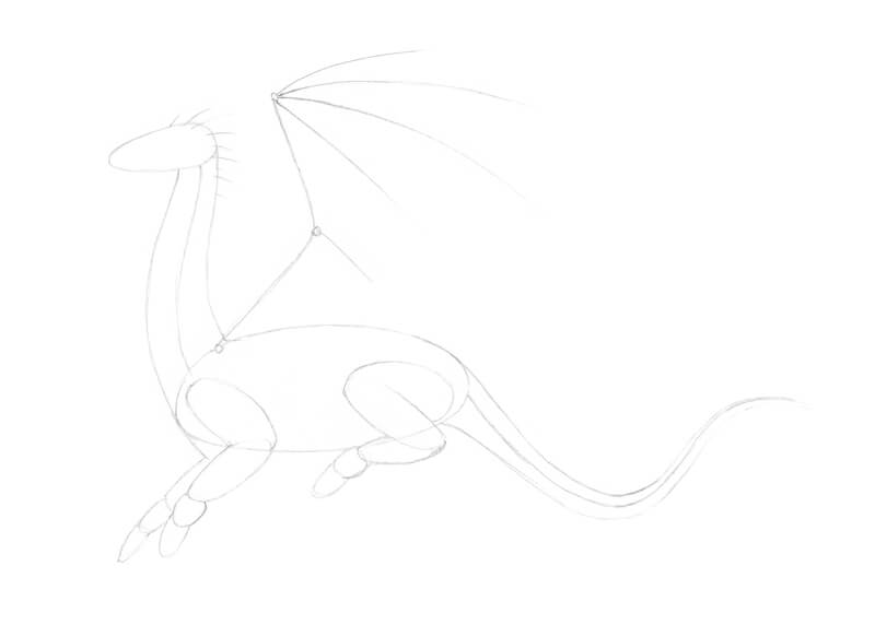 Featured image of post Dragon Drawing Outline Simple We continue to add volume to the body of