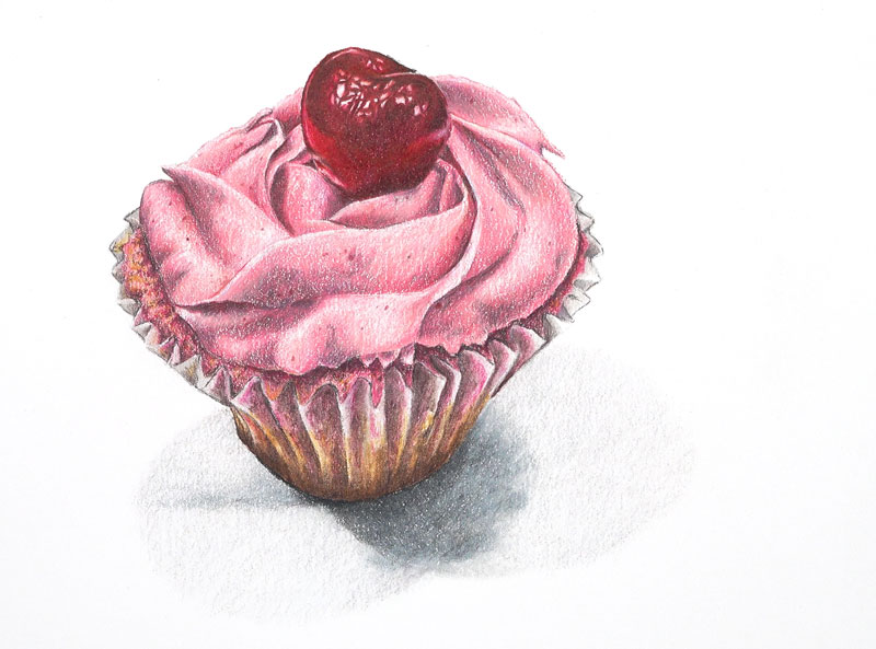 Cupcake, Me, Color Pencils, 2021 : r/drawing