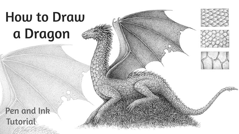 easy ice dragon drawings