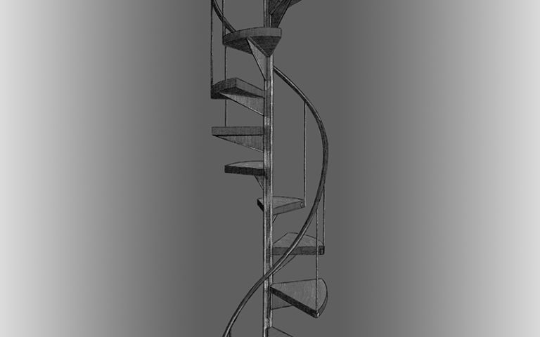 How to Draw a Spiral Staircase