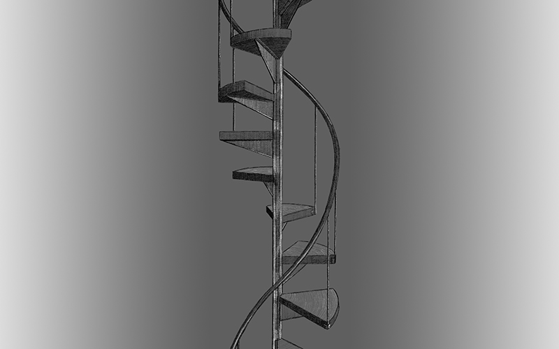 How to Draw a Spiral Staircase