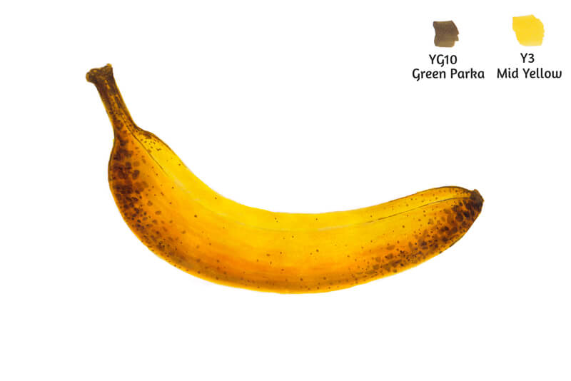 Adding darker spots to the banana