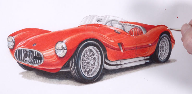 Pencil deals drawing car