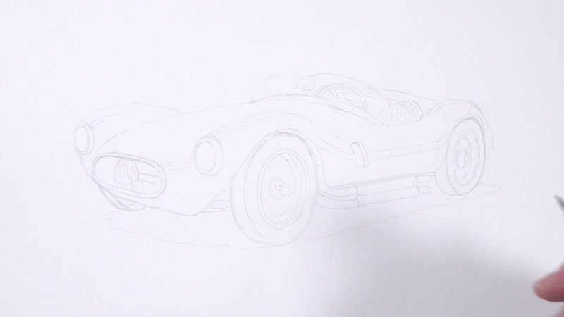 how to draw a sports car