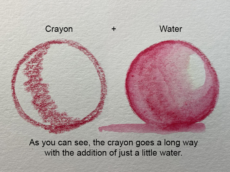 Drawing a sphere with water soluble graphite