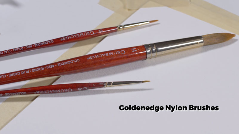 Goldenedge Nylon Watercolor Brushes