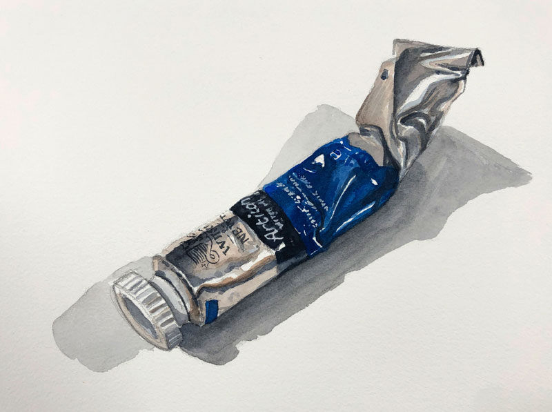 Watercolor Painting Exercise - A Paint Tube