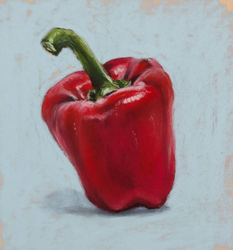 Timed Drawing Exercise – Bell Pepper with Pastels