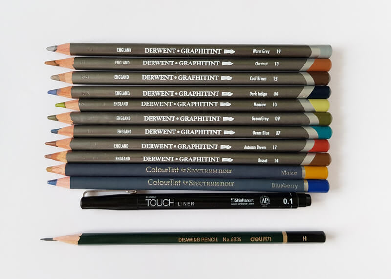 Water-soluble graphite pencils