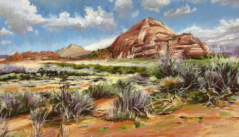 Drawing Desert Scenery Simple and Easy - YouTube