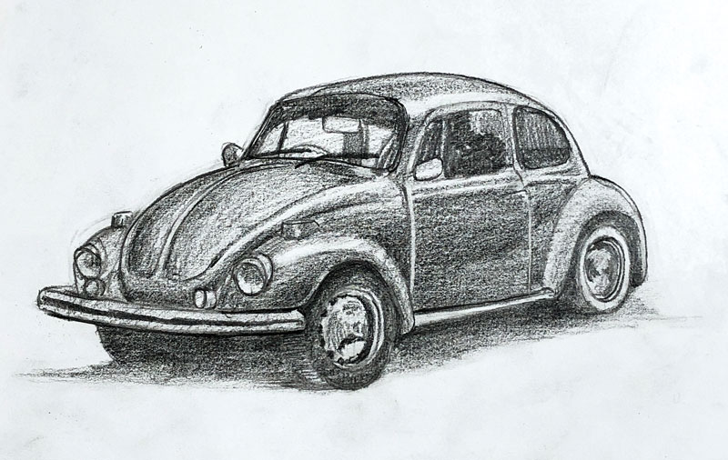 Share more than 80 beetle car sketch best - in.eteachers