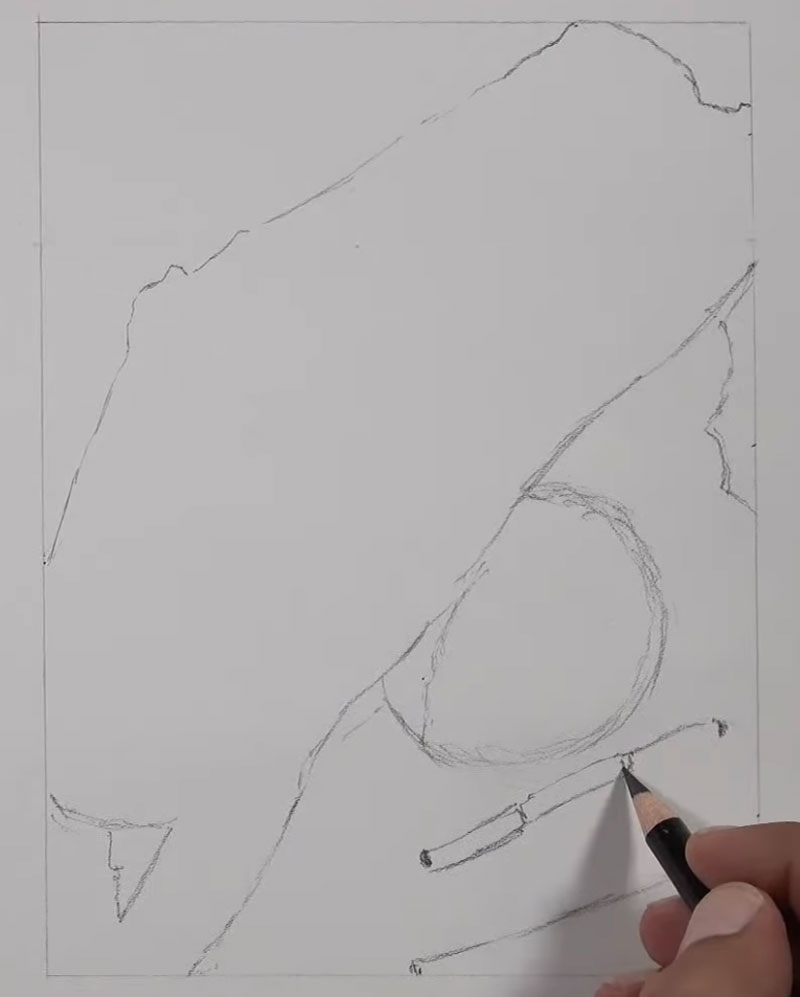 Drawing the contour lines of the glove