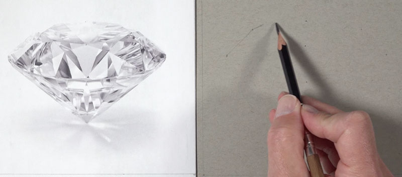 How to Draw a Diamond  Easy 3D Gemstone Drawing Tutorial