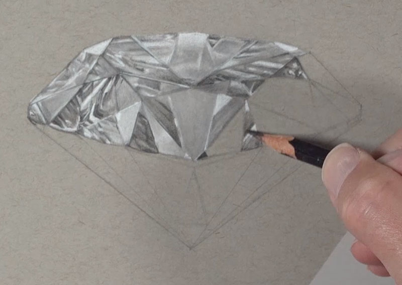 Diamond Drawing - How To Draw A Diamond Step By Step